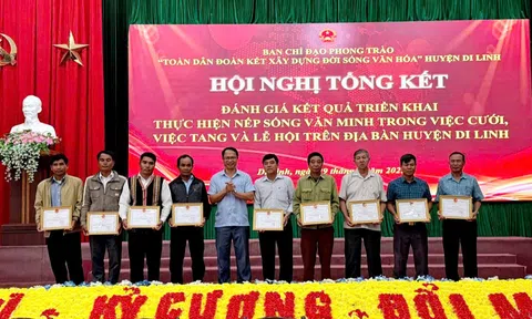 Huyện Di Linh, Lâm Đồng: Tổng kết đánh giá kết quả triển khai thực hiện nếp sống văn minh trong việc cưới, việc tang và lễ hội