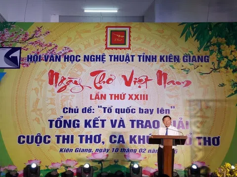 Kiên Giang: Trao giải cuộc thi sáng tác Thơ, Ca khúc phổ thơ cho 20 tác phẩm nhân Ngày Thơ Việt Nam lần thứ 23