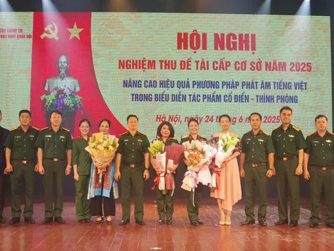 Trường Đại học Văn hóa Nghệ thuật Quân đội nghiệm thu xuất sắc đề tài khoa học về phát âm tiếng Việt trong trong biểu diễn tác phẩm Cổ điển - Thính phòng