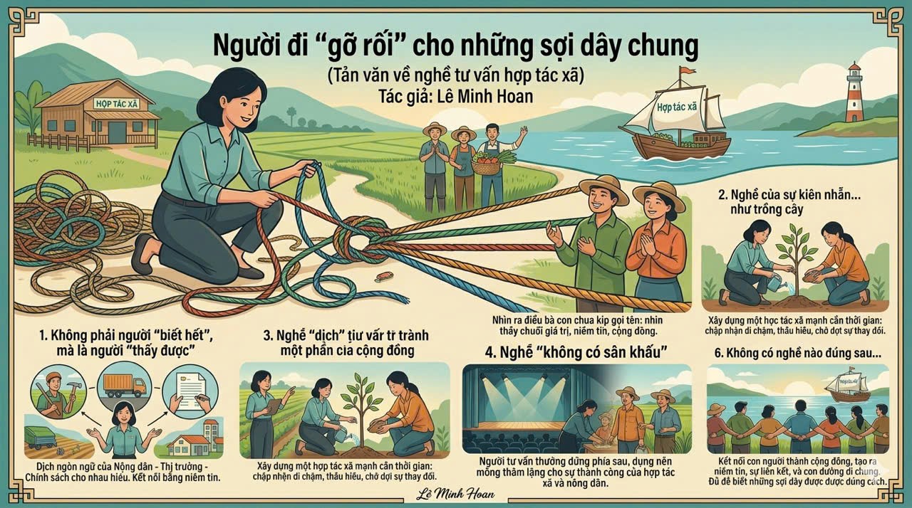 Người đi “gỡ rối” cho những sợi dây chung  (Tản văn về nghề tư vấn hợp tác xã)