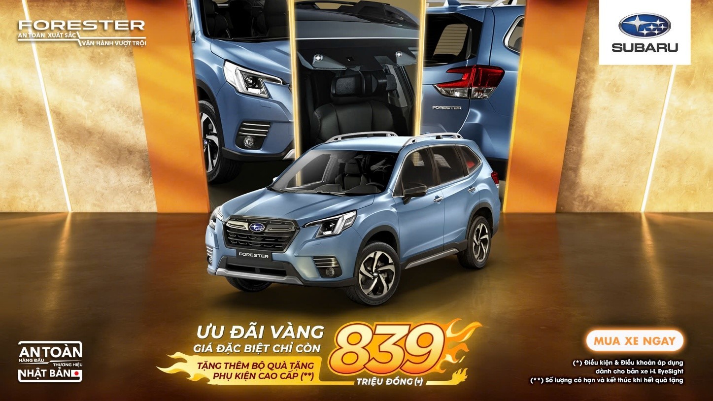 Ưu đãi vàng chào hè cho Subaru Forester 2.0L - Giá đặc biệt chỉ còn từ 839 triệu đồng ảnh 1