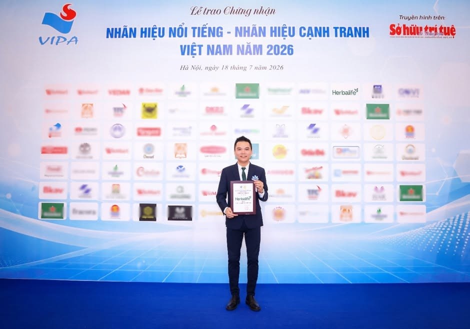 Herbalife Việt Nam được xếp hạng thuộc Top 10 Nhãn Hiệu Nổi Tiếng Việt Nam năm 2026