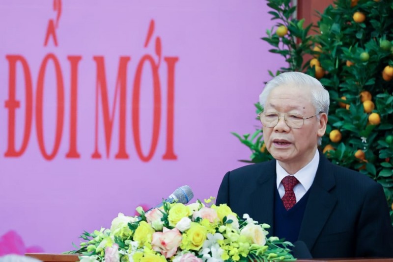 Toàn văn phát biểu của Tổng Bí thư tại lễ gặp mặt, chúc Tết cán bộ lão thành