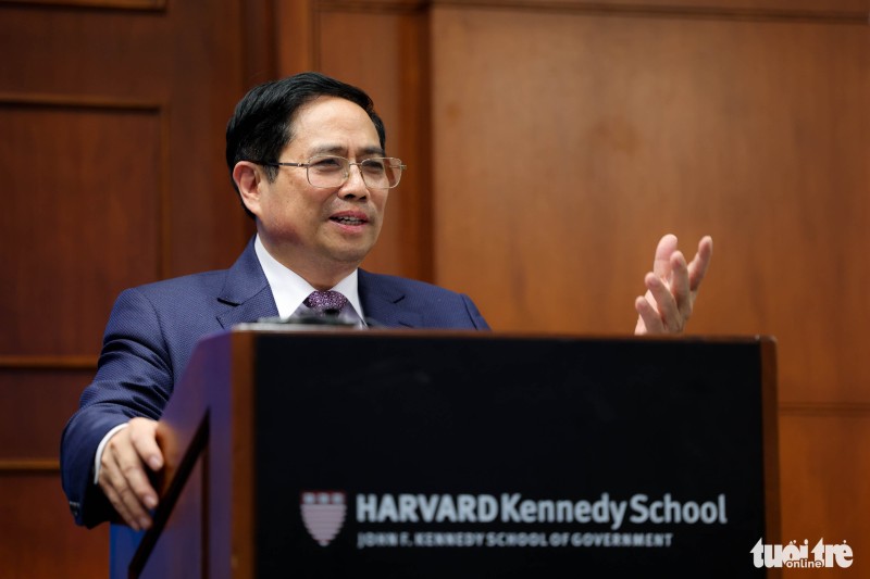 Thủ tướng Phạm Minh Chính phát biểu tại Đại học Harvard