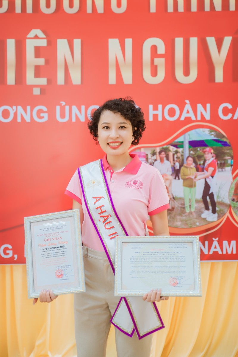 Á hậu Triệu Mai Thanh Thủy đồng hành cùng ban tổ chức Hoa hậu Doanh nhân Việt Nam 2022 trên hành trình thiện nguyện