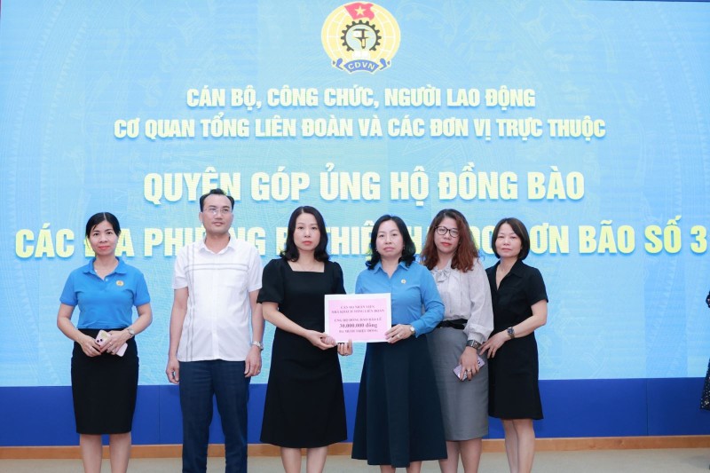 Tổng Liên đoàn Lao động Việt Nam kêu gọi đoàn viên, người lao động quyên góp ủng hộ đồng bào bị thiệt hại do bão số 3