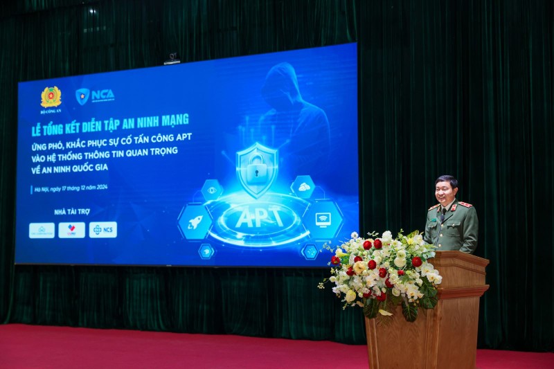 Diễn tập An ninh mạng quốc gia năm 2024: “Ứng phó khắc phục sự cố tấn công APT vào hệ thống thông tin quan trọng về an ninh quốc gia”.