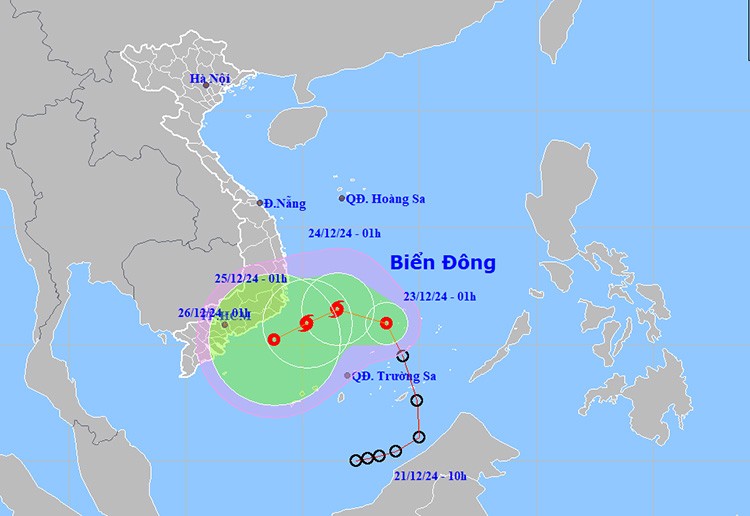 Áp thấp nhiệt đới có thể mạnh lên thành bão