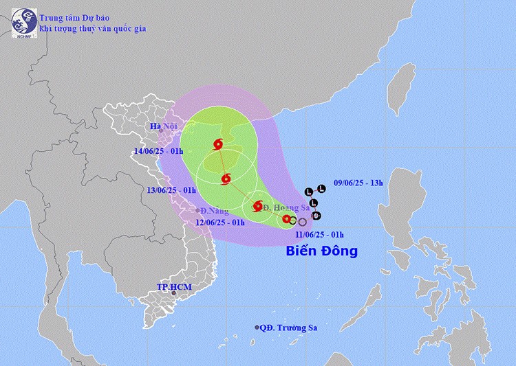 Áp thấp nhiệt đới mạnh lên thành bão, mưa lớn ở Trung Bộ và Tây Nguyên