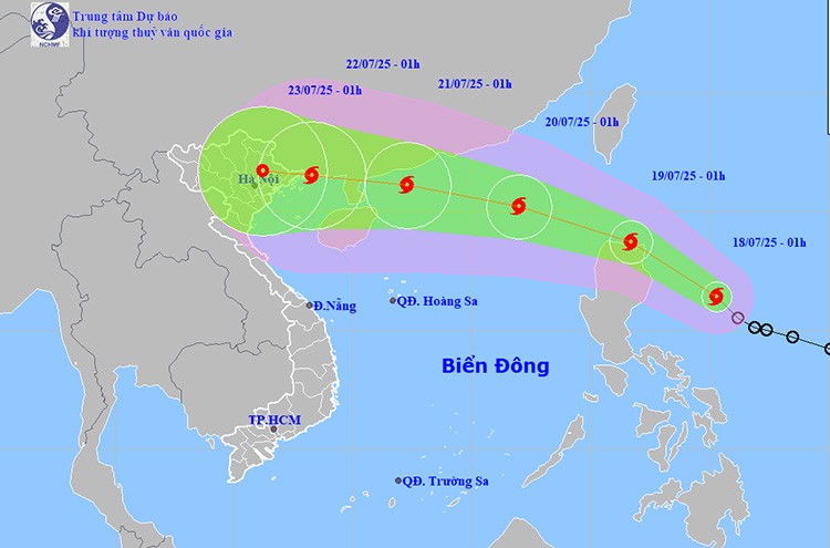 Bão Wipha vào Biển Đông - Nắng nóng tiếp tục bao trùm nhiều khu vực Bắc Bộ và Trung Bộ