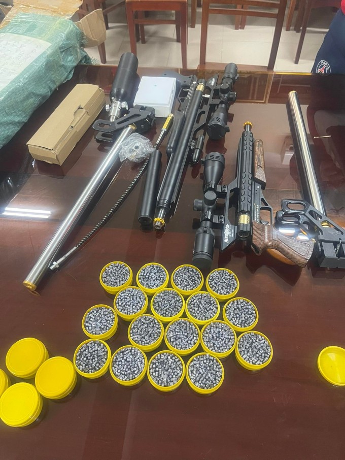 Thái Nguyên: Phát hiện thu giữ hơn 10.000 viên đạn chì, hàng nghìn linh kiện súng hơi khí nén