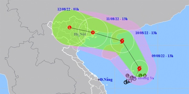 Áp thấp nhiệt đới mạnh lên thành bão số 2, hướng vào miền Bắc nước t
