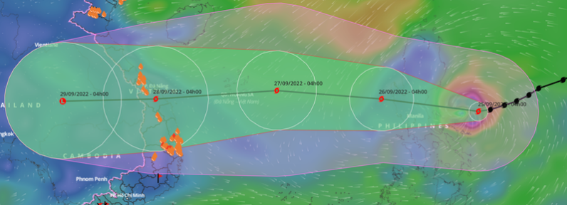 Bão Noru rất mạnh với sức phá hoại cực kỳ lớn