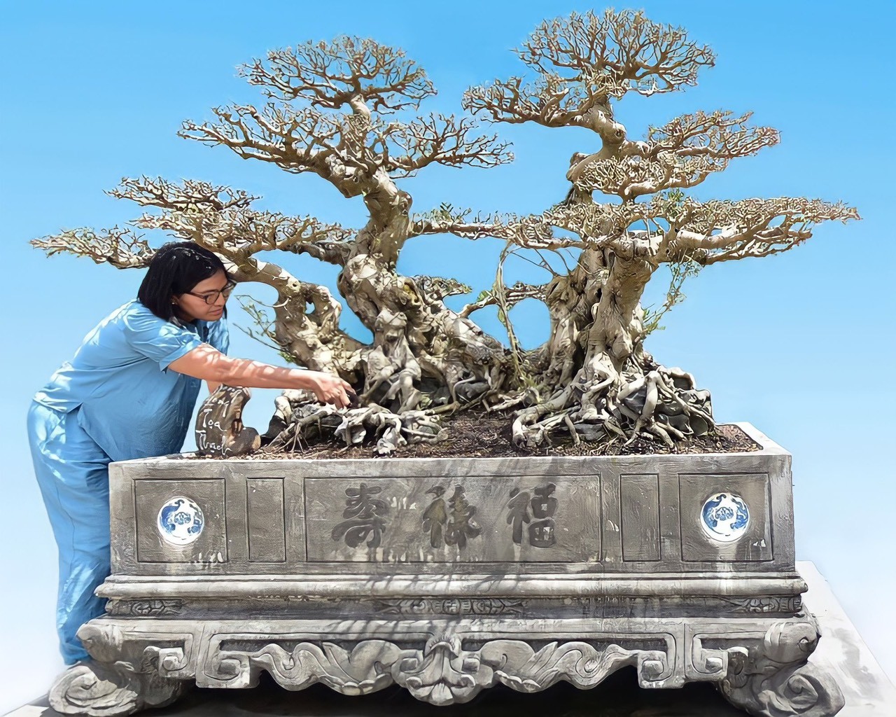 Tác phẩm Song Long Tọa Thạch