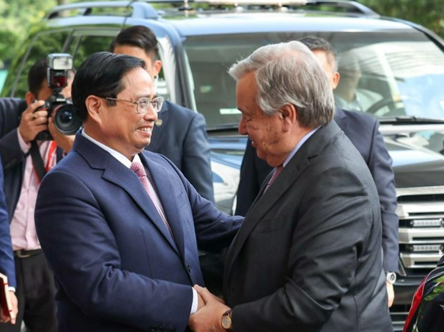 Thủ tướng Phạm Minh Chính tiếp Tổng Thư ký Liên Hợp Quốc