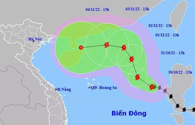 Bão số 7 tương tác với không khí lạnh, hướng di chuyển còn nhiều biến động