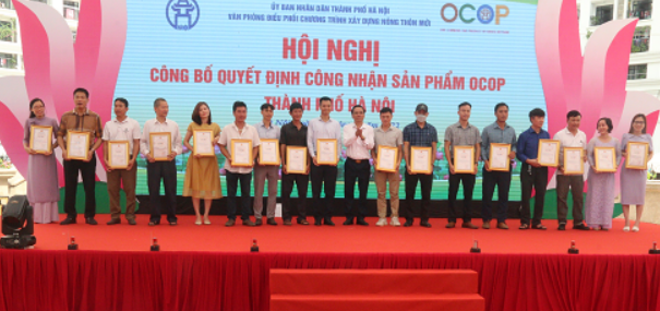 Văn phòng Điều phối Nông thôn mới Hà Nội công bố quyết định chứng nhận sản phẩm OCOP năm 2021 của 171 chủ thể với 595 sản phẩm