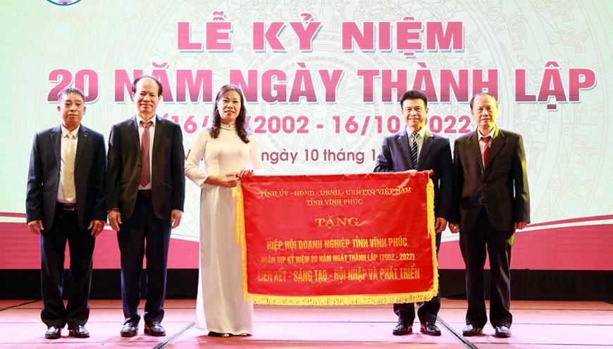 Hiệp hội doanh nghiệp tỉnh Vĩnh Phúc kỷ niệm 20 năm ngày thành lập