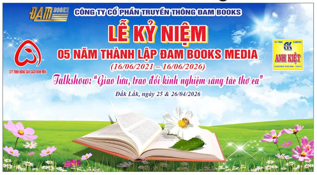 Thông cáo báo chí: Lễ kỷ niệm 5 năm thành lập Đam Books Media