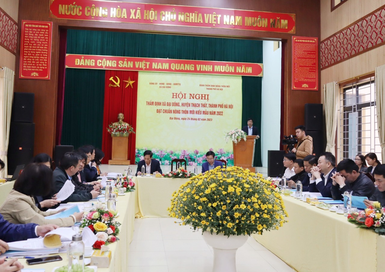 Xã đầu tiên của huyện Thạch Thất đủ điều kiện đạt chuẩn nông thôn mới kiểu mẫu