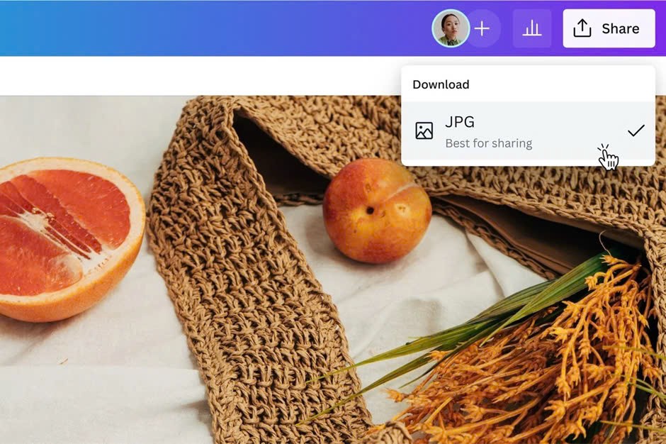 Cách chuyển đổi file webp đang jpg trực tuyến bằng Canva