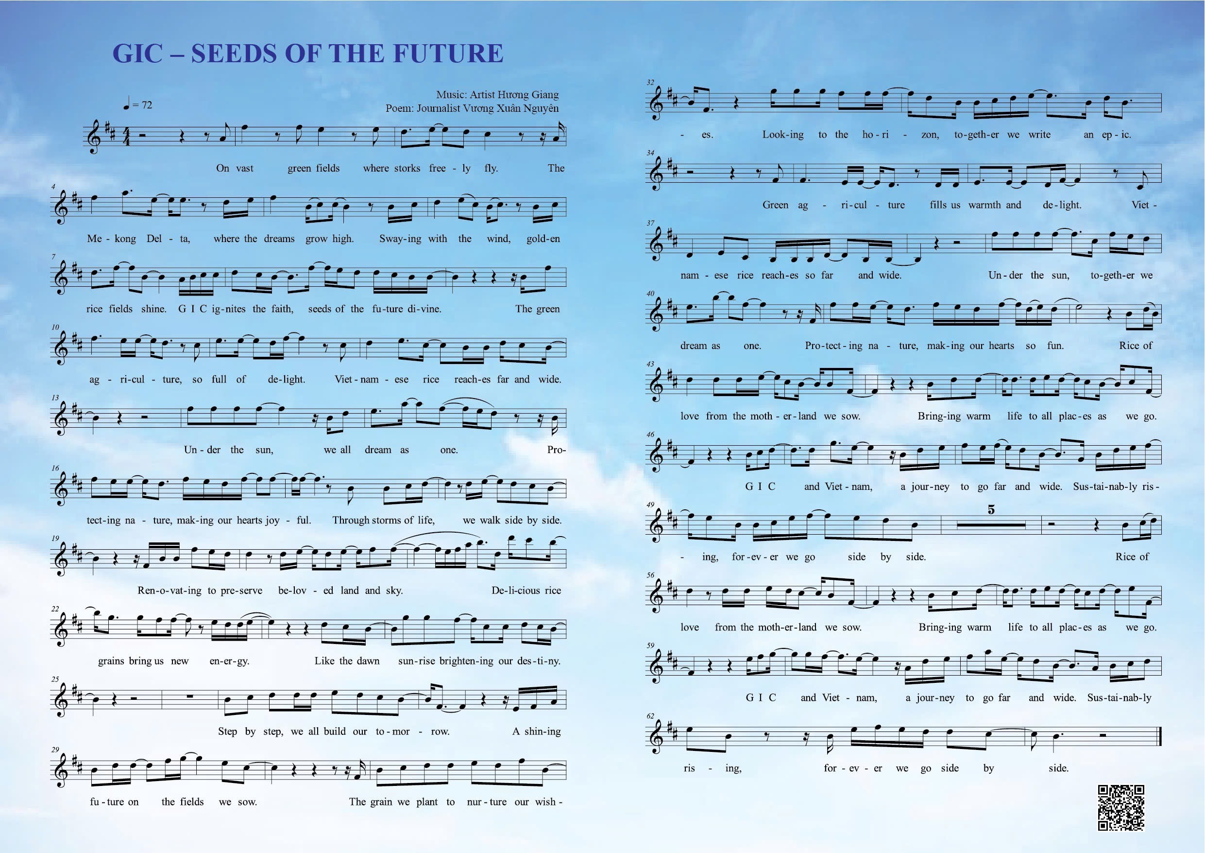 Ca khúc “GIC gieo mầm tương lai - GIC seeds of the Future“