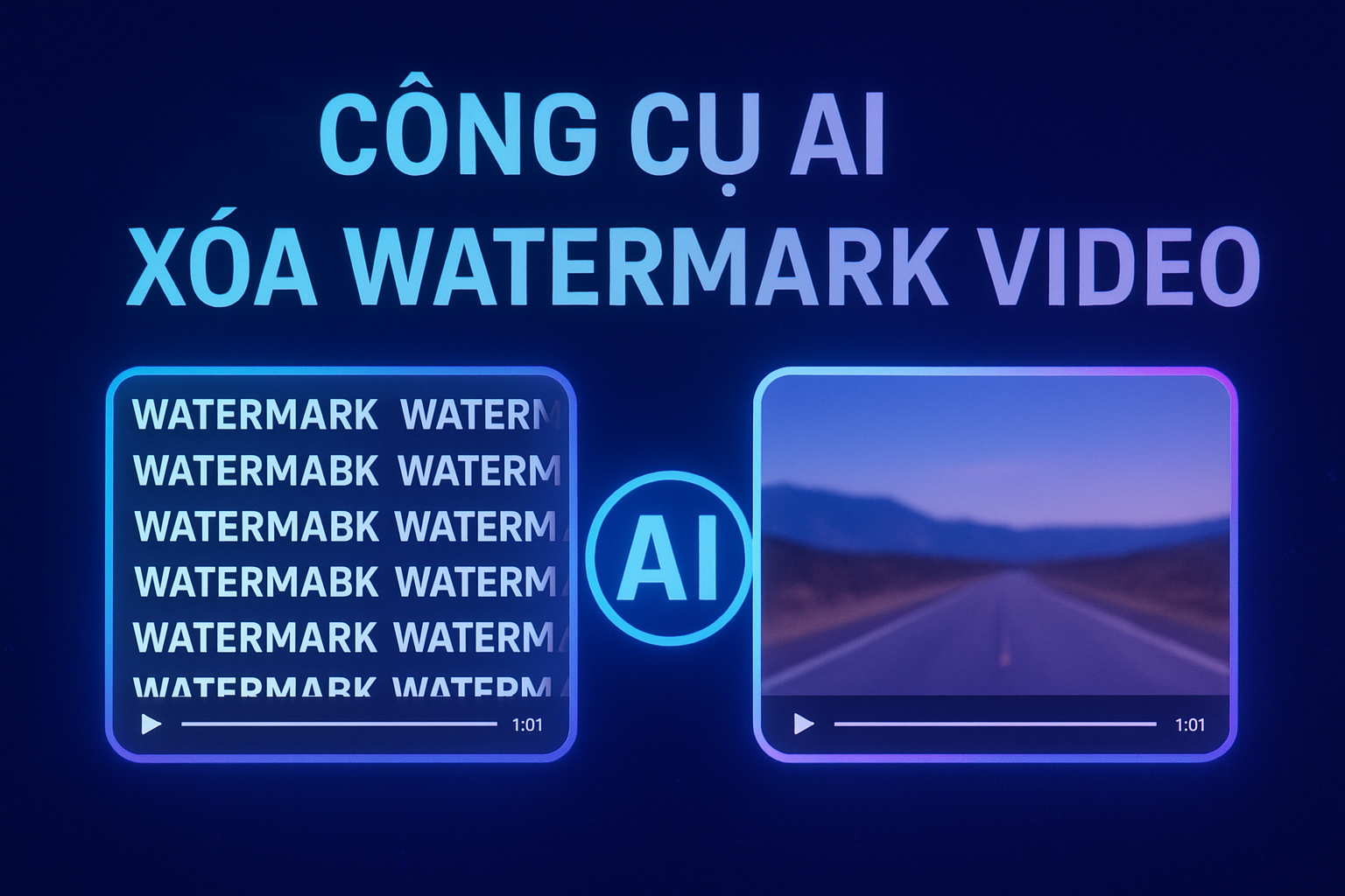 Top 3 công cụ xóa watermark video với AI