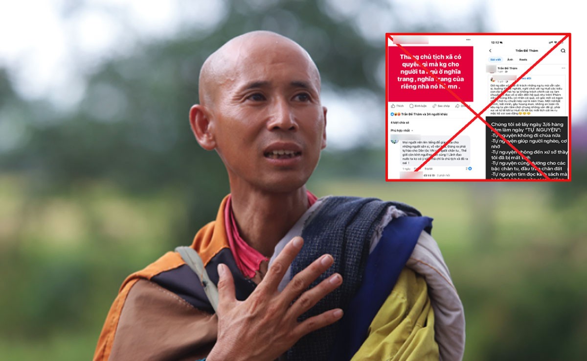 Công an Đồng Tháp xử phạt người đàn ông lợi dụng ông Thích Minh Tuệ đưa tin gây hoang mang dư luận