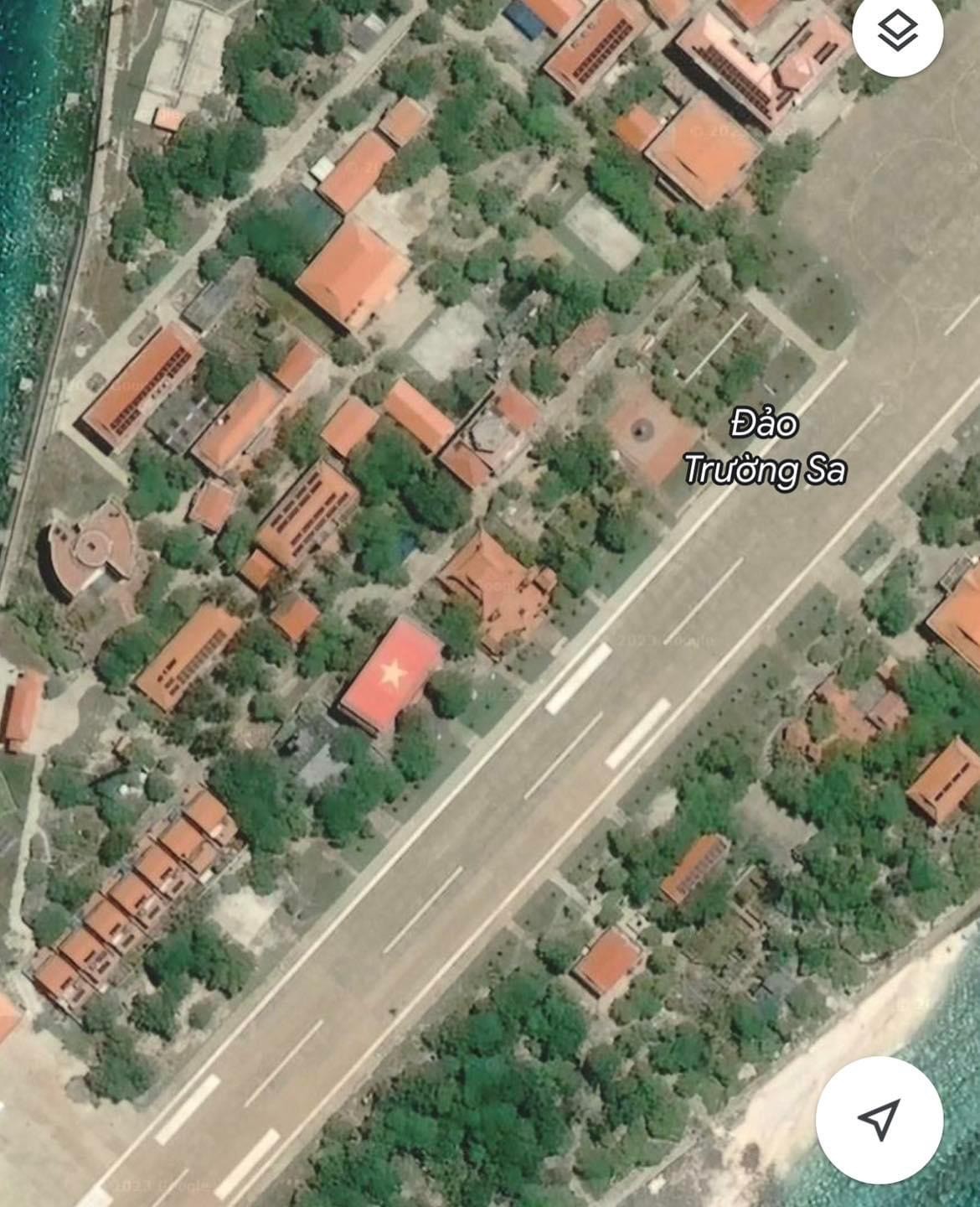 Hình ảnh cờ Tổ quốc tại Trường Sa đã hiển thị trở lại trên Google Maps