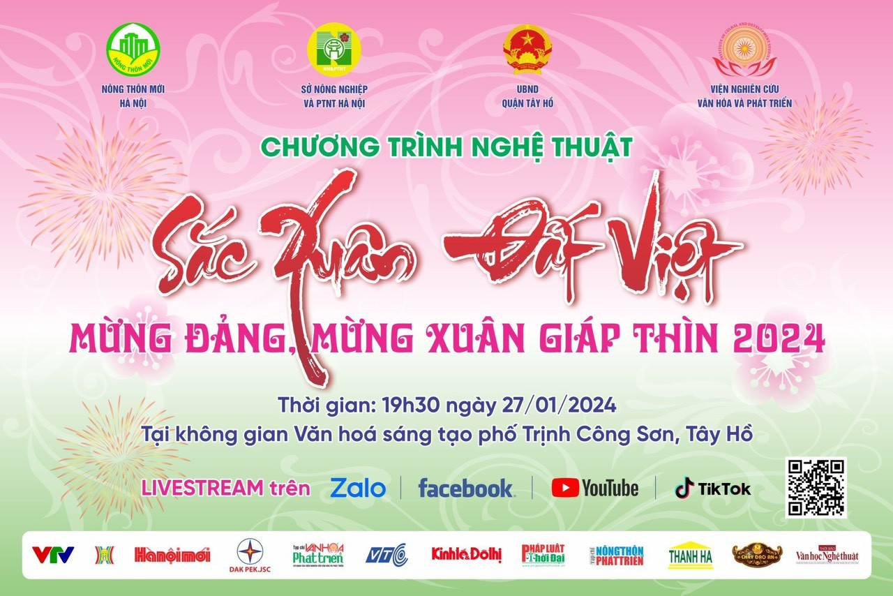 TRỰC TIẾP: Chương trình nghệ thuật “Sắc Xuân Đất Việt - Mừng Đảng, Mừng Xuân Giáp Thìn 2024”