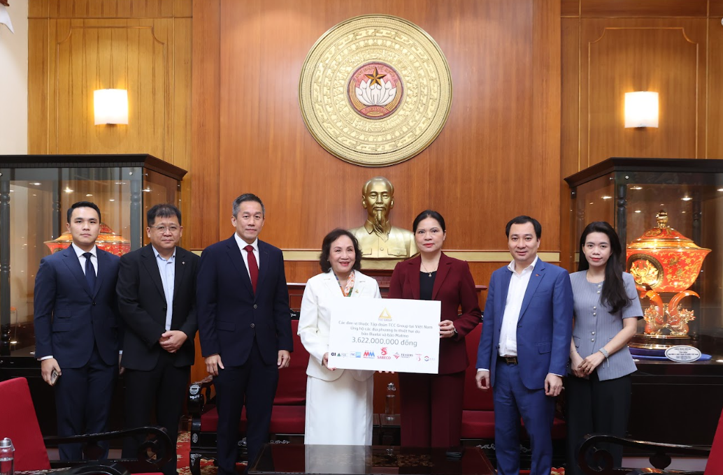 Tập đoàn TCC Việt Nam cùng SABECO và các công ty thành viên đóng góp 3.6 tỷ đồng qua quỹ hỗ trợ bão lũ của Ủy Ban Trung Ương Mặt Trận Tổ Quốc Việt Nam