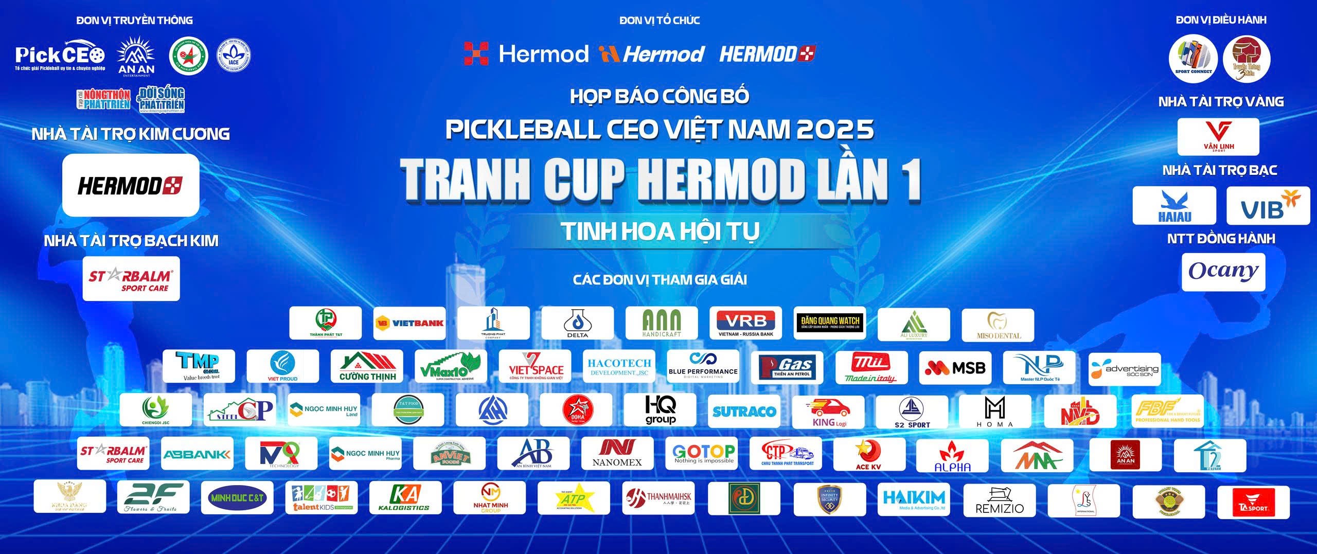Giải đấu Pickleball CEO Việt Nam 2025 – Tranh Cup Hermod Lần I chính thức khởi động