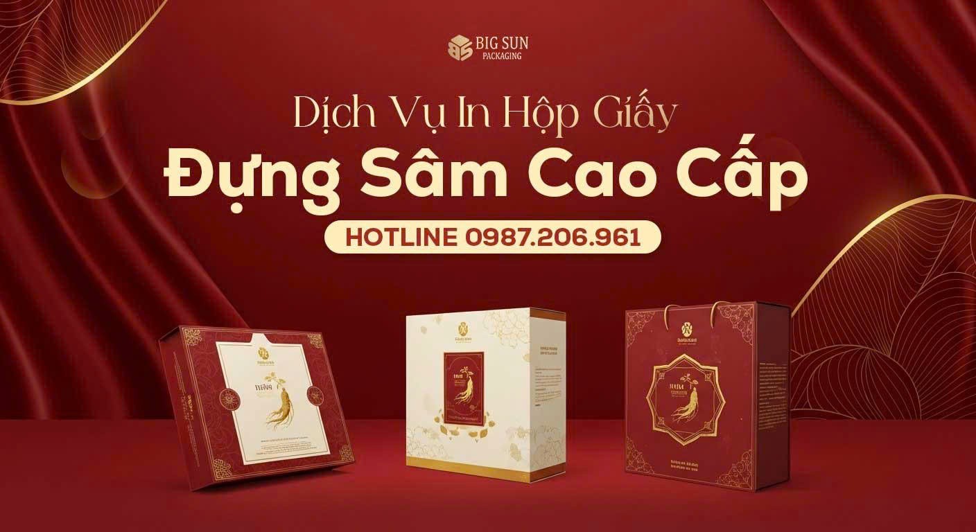 In hộp sâm tại Big Sun: Bí quyết nâng tầm thương hiệu từ bao bì