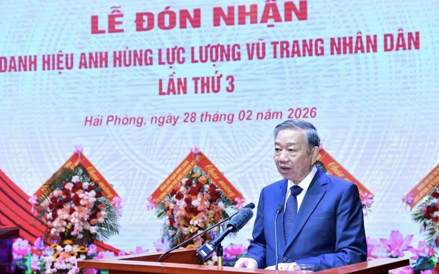 Phát biểu của Tổng Bí thư Tô Lâm tại Lễ đón nhận Danh hiệu Anh hùng Lực lượng vũ trang nhân dân của Quân chủng Hải quân