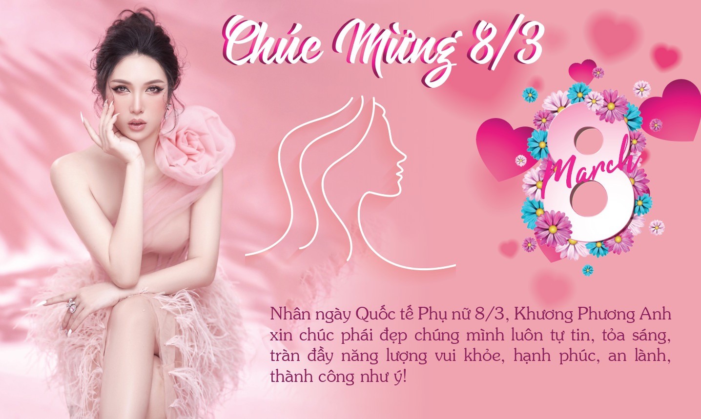 Hoa hậu Khương Phương Anh gửi lời chúc mừng ngày 8/3