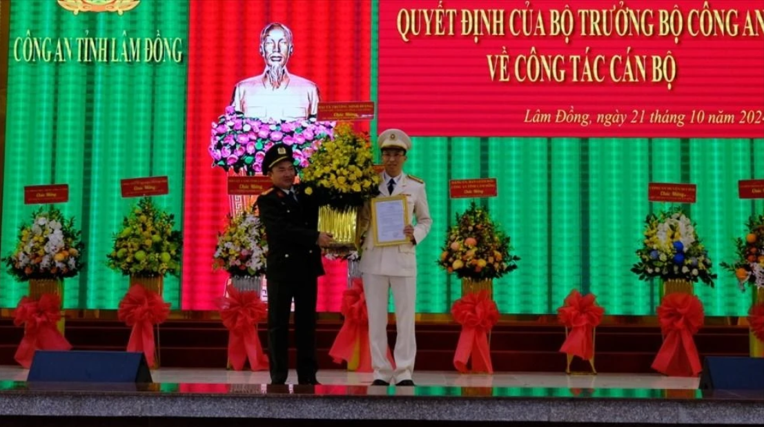 Trưởng Công an huyện Di Linh được bổ nhiệm làm Phó Giám đốc Công an tỉnh Lâm Đồng