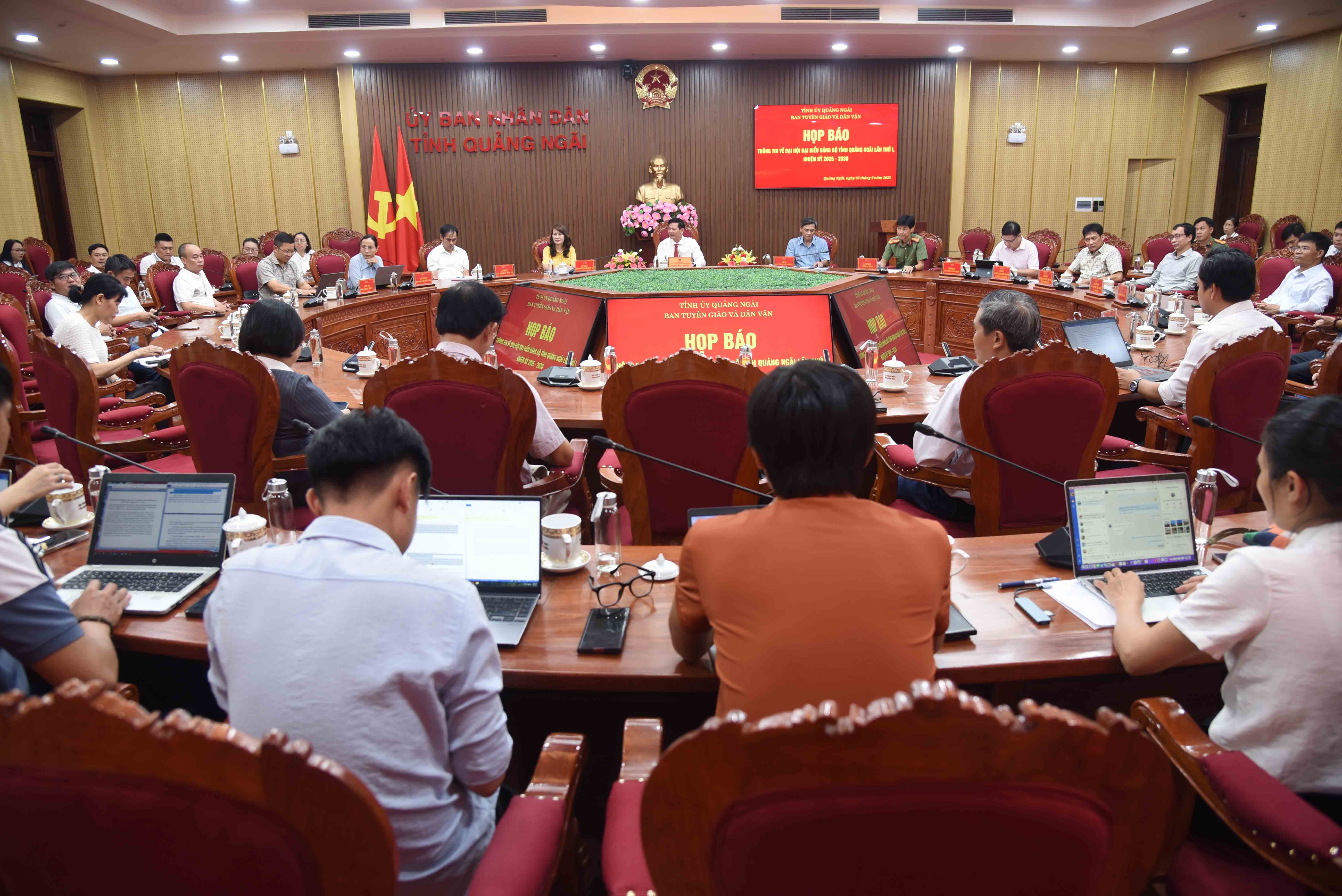 Đại hội đại biểu Đảng bộ tỉnh Quảng Ngãi lần thứ I, nhiệm kỳ 2025 - 2030 sẽ diễn ra từ ngày 10 - 12/9