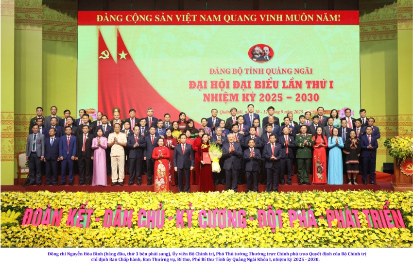 Quảng Ngãi tỉnh đầu tiên tổ chức Đại hội đại biểu Đảng bộ lần thứ I, nhiệm kỳ 2025 – 2030