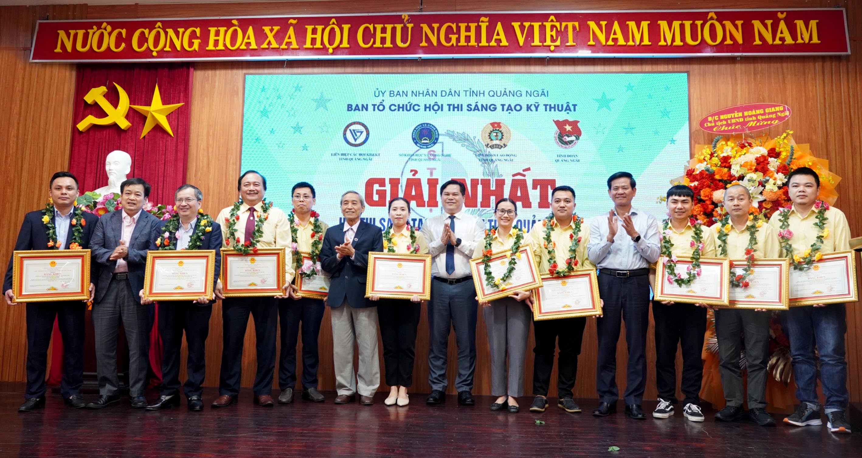 Quảng Ngãi: Trao thưởng 37 giải pháp đoạt giải Hội thi Sáng tạo kỹ thuật tỉnh lần thứ 14