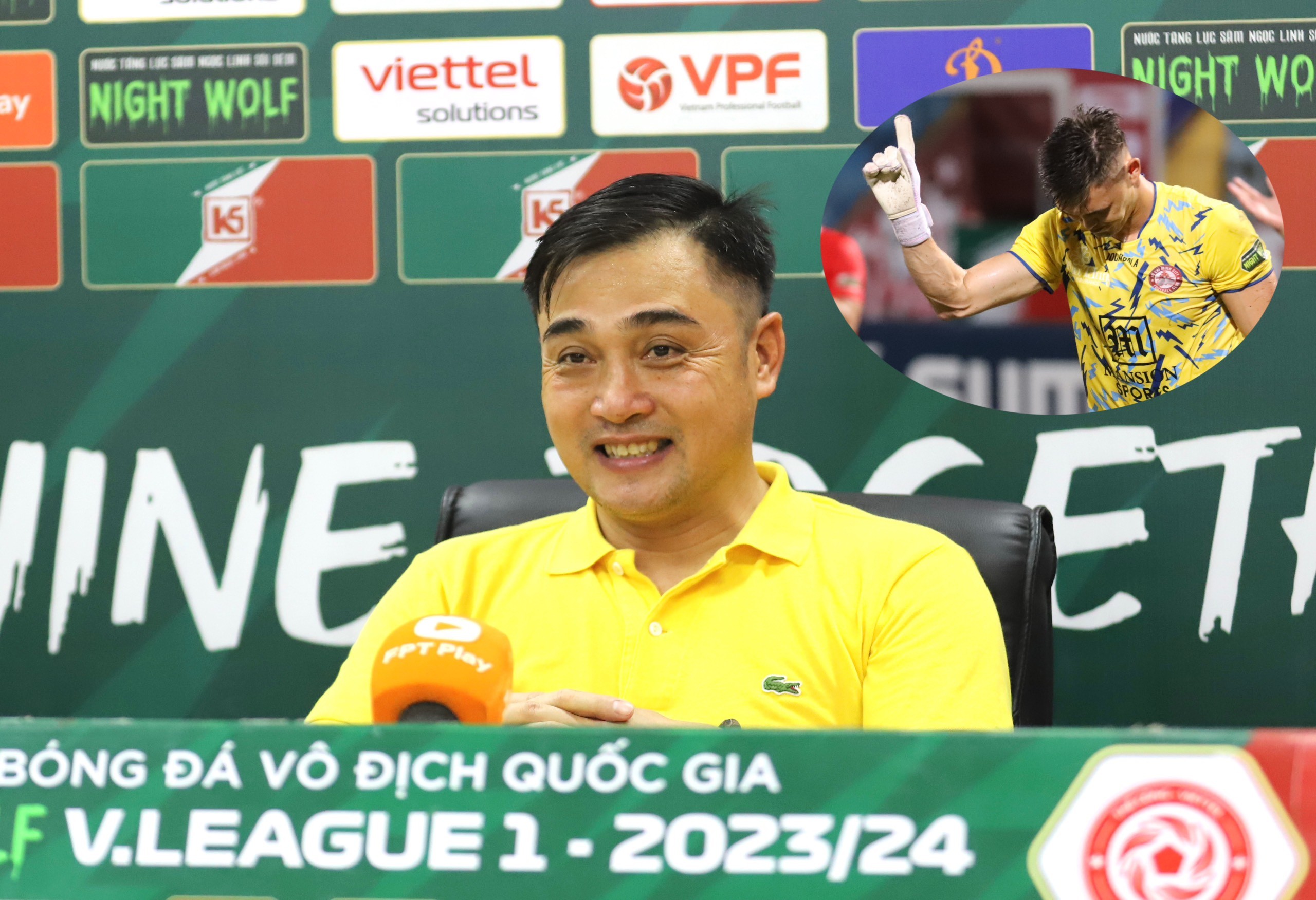 HLV Viettel chỉ thẳng thủ môn hay nhất V-League 2023/24