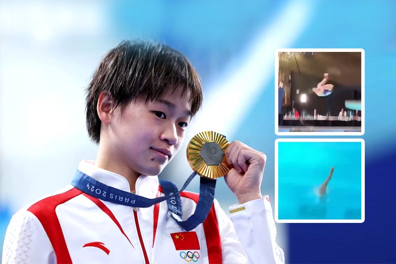 Nữ VĐV Trung Quốc 17 tuổi gây sốt với cú nhảy 'tiếp nước không bắn'
