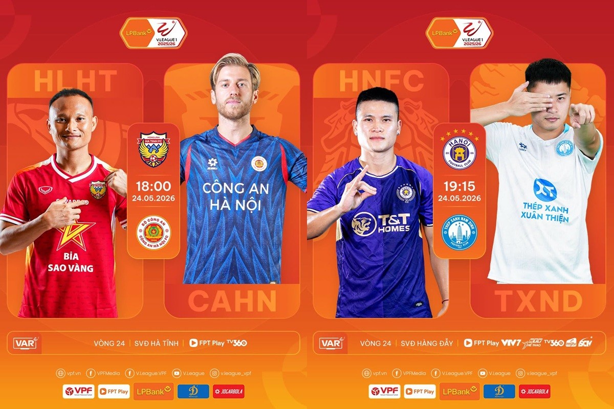 Lịch thi đấu bóng đá Việt Nam hôm nay 24/5: Bảng xếp hạng V.League có biến lớn, Công Phượng lên hạng?