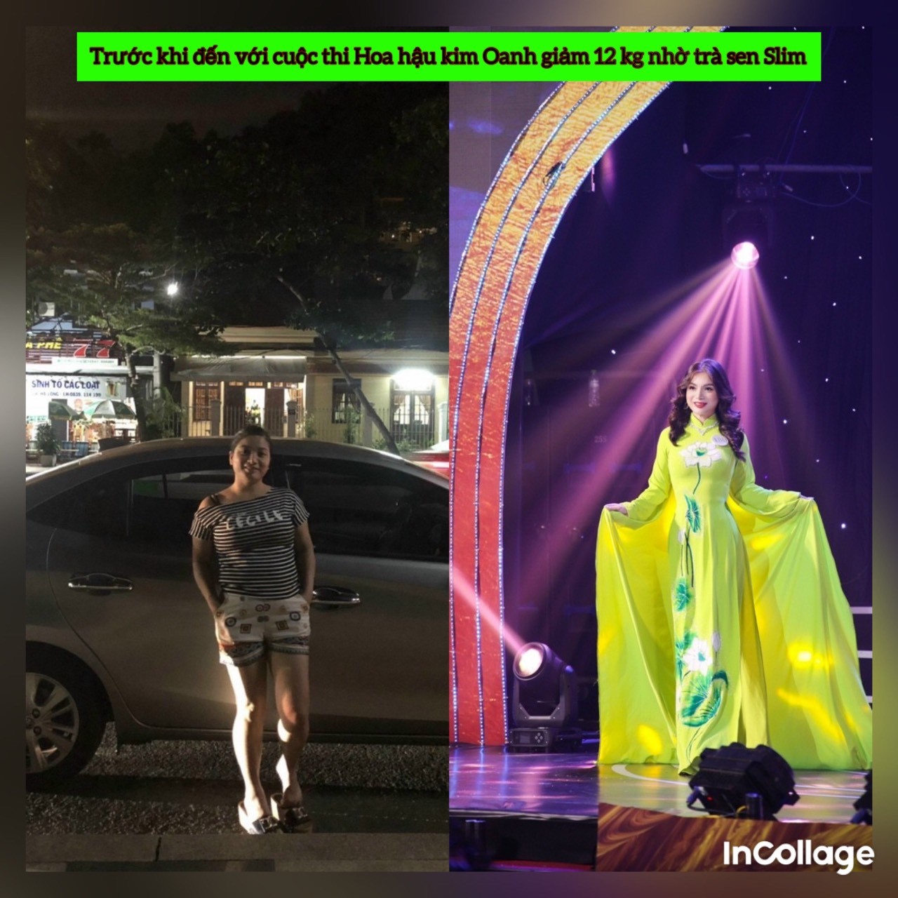 Á hậu Tống Thị Kim Oanh giảm thành công hiệu quả sau khi sử dụng trà sen giảm cân