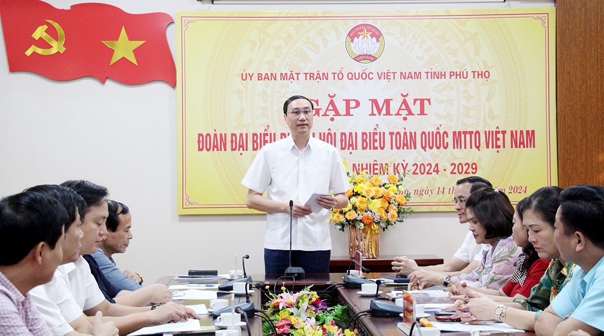 Phú Thọ: Gặp mặt động viên các đại biểu dự Đại hội đại biểu MTTQ Việt Nam lần thứ X