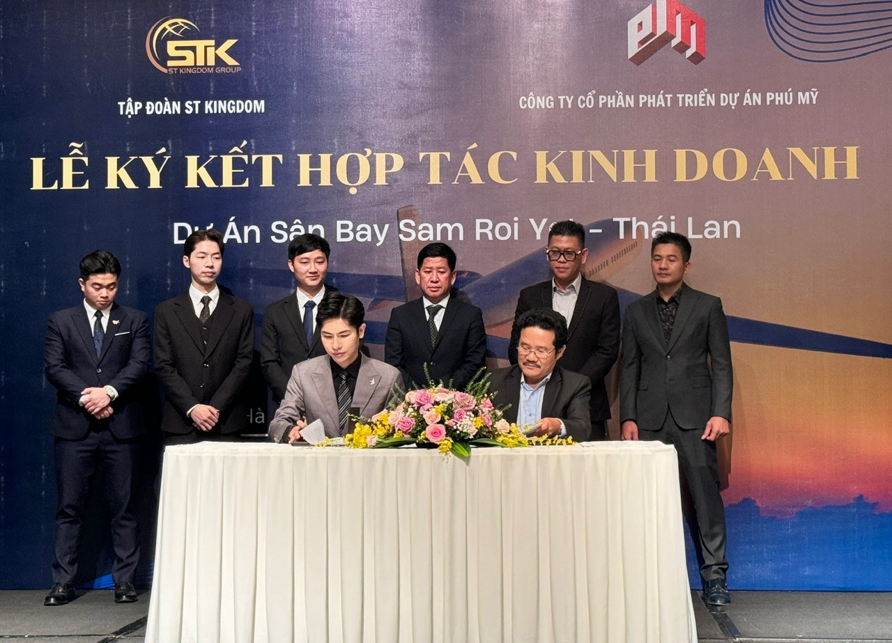 Lễ ký kết hợp tác giữa ST Kingdom Group và công ty Phú Mỹ kinh doanh dự án sân bay Sam Roi Yot - Thái Lan