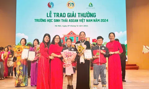 Trường tiểu học Bắc Cường (Lào Cai) đoạt Giải ba “Giải thưởng Trường học sinh thái ASEAN Việt Nam 2024”