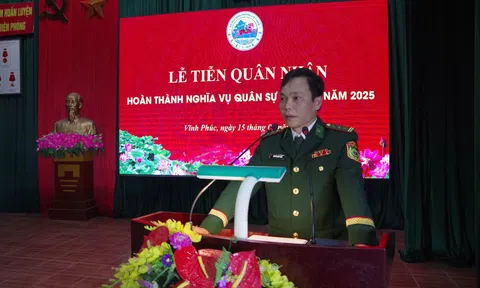 Trung tâm Huấn luyện Bộ đội biên phòng tiễn quân nhân hoàn thành nghĩa vụ quân sự tại ngũ