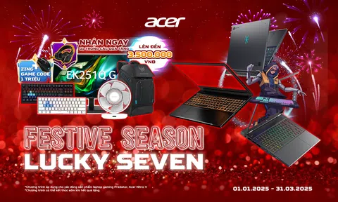 FESTIVE SEASON - LUCKY SEVEN: Cơ hội săn quà siêu hấp dẫn cùng Acer