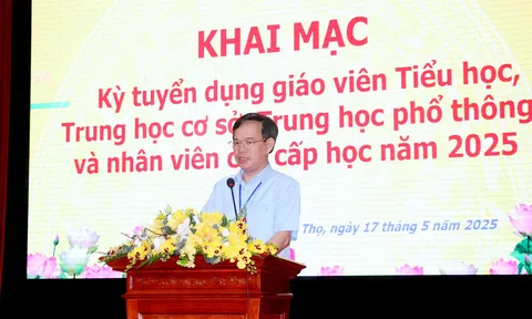 Phú Thọ: Khai mạc kỳ thi tuyển dụng giáo viên nhân viên các cấp học năm 2025