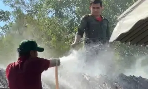 Thiếu tá quân đội kịp thời hỗ trợ chữa cháy, bảo vệ tài sản người dân tại Đồng Nai